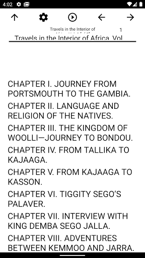 Android application Book, Travels in the Interior screenshort