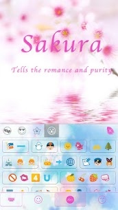 Charming Sakura Keyboard Theme For PC installation