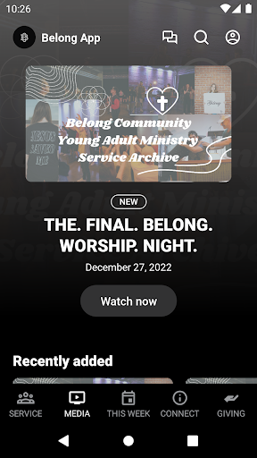 The Belong App Screen 2