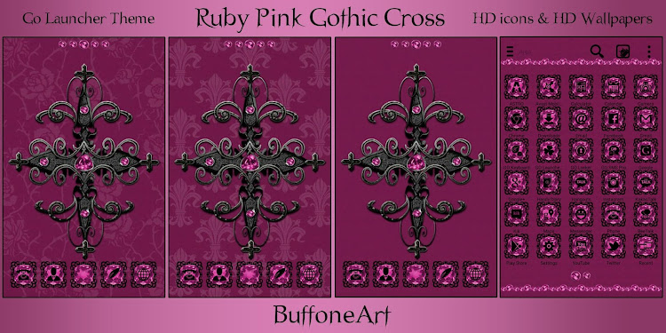 Ruby Pink Gothic Cross Go Laun - v1.2 - (Android)