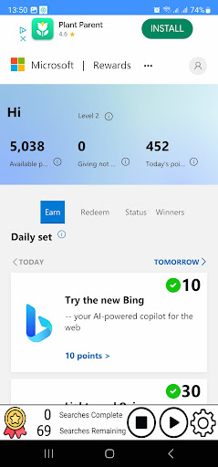 Android application Reward Automator screenshort