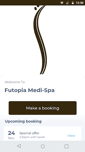 Android application Futopia Medi-Spa screenshort