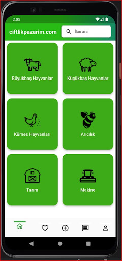 Android application Çiftlik Pazarım screenshort