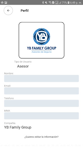 Android application YB Family Group screenshort