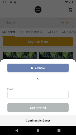 Android application Meera's Boutique screenshort