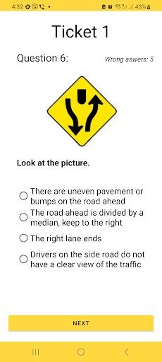 Android application Alberta Driver License Tests screenshort