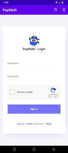 PayMath - Online Program Screen 2