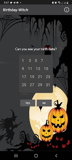 Android application Birthday Witch screenshort