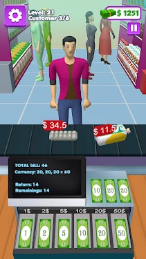 #2. Cashier Master: Shopping Games (Android) By: DeduToons