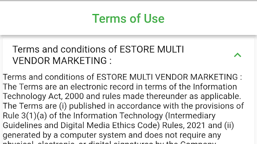 Android application Estore screenshort