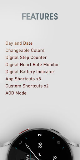 Minimal Black v9 Watch Face Screen 2