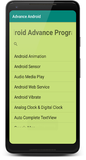 Advance Android(Programming) Screen 2