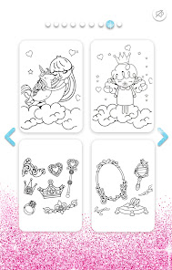 Girls Color Book with Glitter  screenshots 6