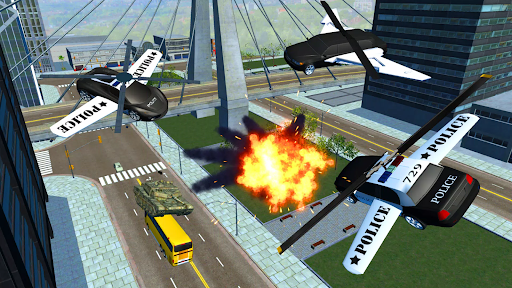 Flying Car Police Game