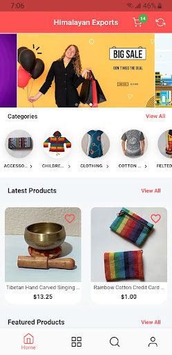 Android application Himalayan Exports screenshort