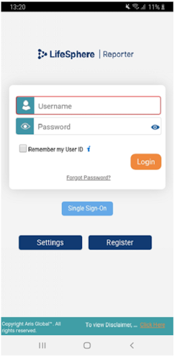 Android application LSReporter-MI screenshort