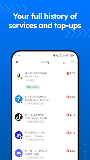 Receber SMS - Temp Numbers OTP screenshot 4