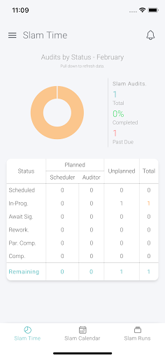 Android application Slam Audit screenshort