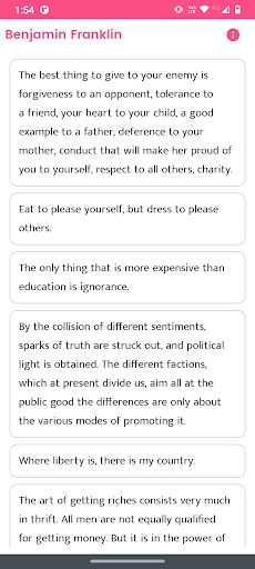 Benjamin Franklin Quotes Screenshot 1 - AppWisp.com