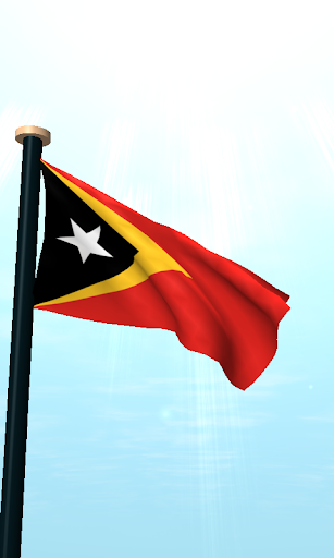 Timor-Leste Flag 3D Wallpaper Screen 2