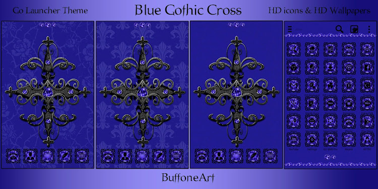 Blue Gothic Cross Go Launcher - v2.2 - (Android)