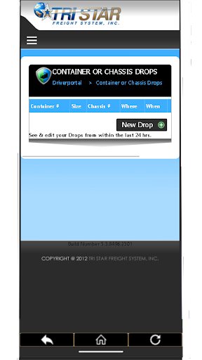 TriStar Driver Portal Screen 2