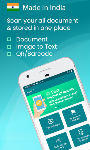 Android application Scan U- Free Barcode/QR, Docum screenshort