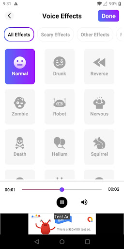 Voice Changer App Record Calls Screen 3