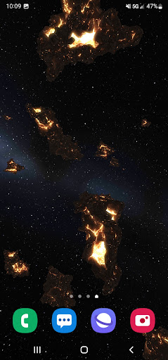 Android application Space Asteroid 3D Wallpaper screenshort