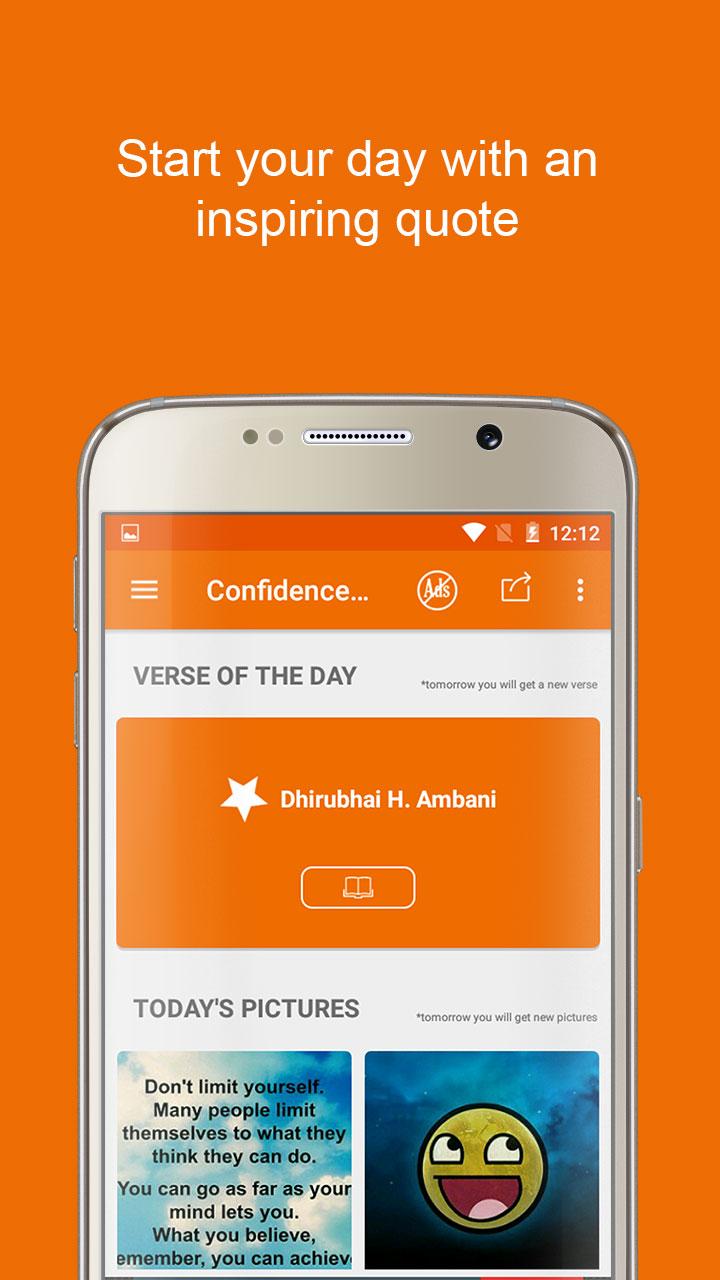 Android application Motivational Quotes for Confidence & Inspiration screenshort