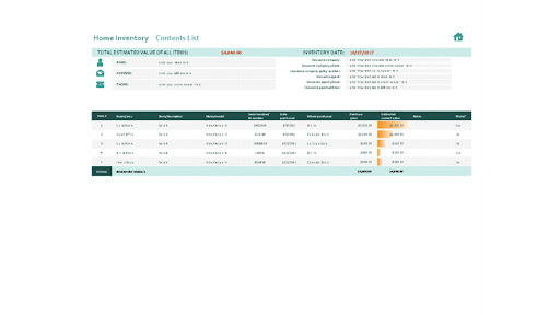 Stock Inventory Templates Screen 2