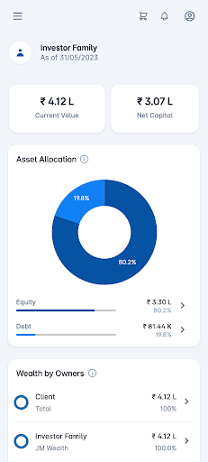 Android application JMFL Private Wealth screenshort