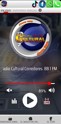 Radio Cultural Corredores 88.1 Screen 2