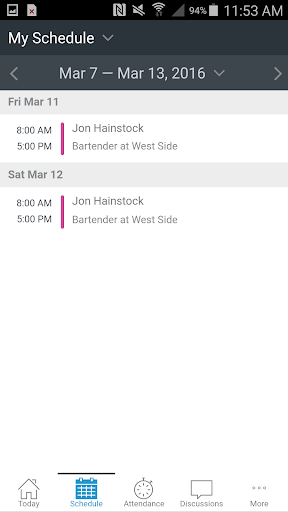 ZoomShift Employee Scheduling Screen 3