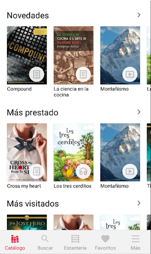 Android application Biblioclick Lo Barnechea screenshort