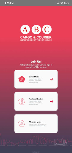 ABC Cargo Driver Screen 2