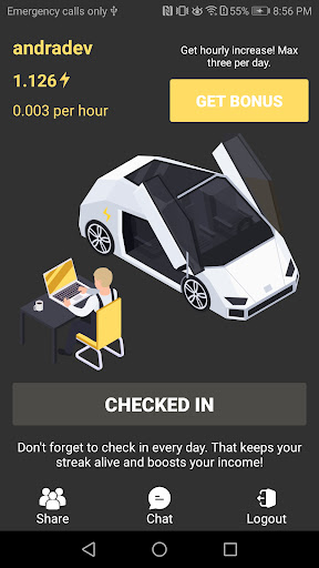 TeslaCoin Screen 2