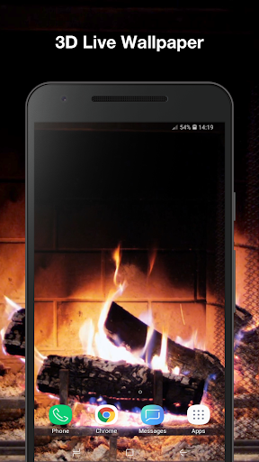 Android application 3d Fireplace Live Wallpaper screenshort