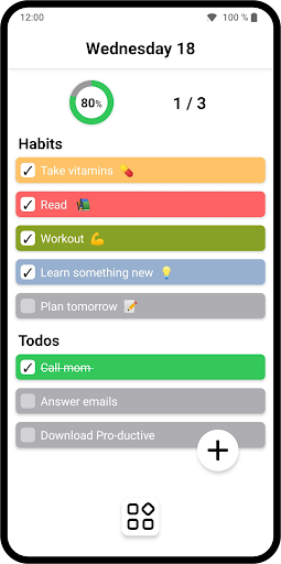 Android application Pro-ductive - Todo & Habit tra screenshort