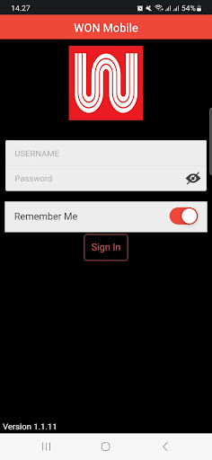 Android application WON Mobile screenshort