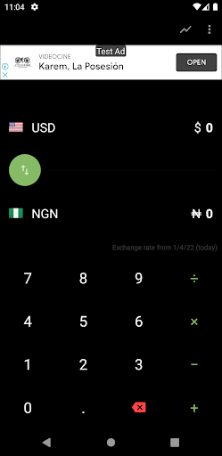 US Dollar to Nigerian Naira Screen 2