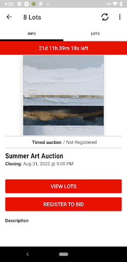 Jones Auctions Screen 2