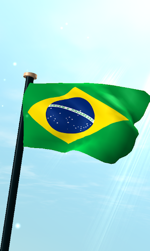 Android application Brazil Flag 3D Free Wallpaper screenshort