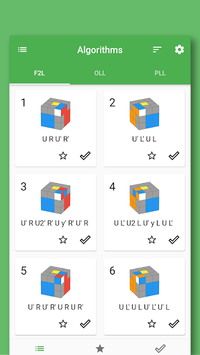 Android application Speed Cube CFOP - F2L/OLL/PLL screenshort
