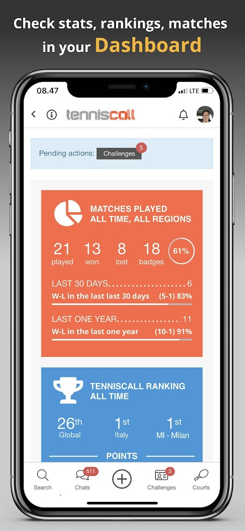 TennisCall | Sports Player Appのおすすめ画像1
