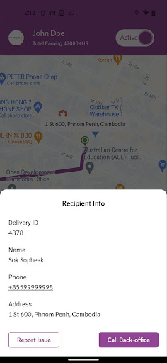 Raksa Driver Screen 3