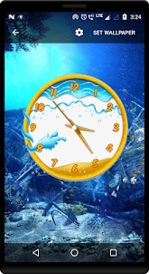 Aquarium clock live wallpaper