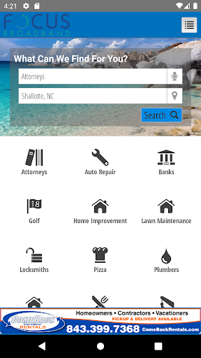 FOCUS Broadband Search Screen 2