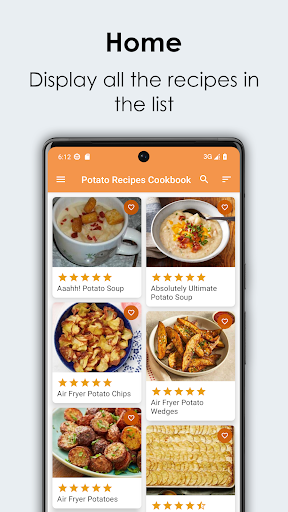 Android application Potato Recipes Cookbook screenshort