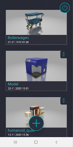Android application rooomScan screenshort